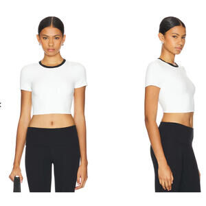 Splits59 Airweight Crop Top black white size S NWT $98msrp